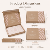 Emballage pliable pour vêtements et sous-vêtements biodégradables FSC, boîte en carton ondulé rose kraft, boîte cadeau en papier, emballage avec fermeture éclair