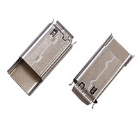 Coque en tôle intégrée monobloc pour connecteur USB Type-C mâle, blindage EMI, couvercle métallique estampé pour prise USB-C OEM