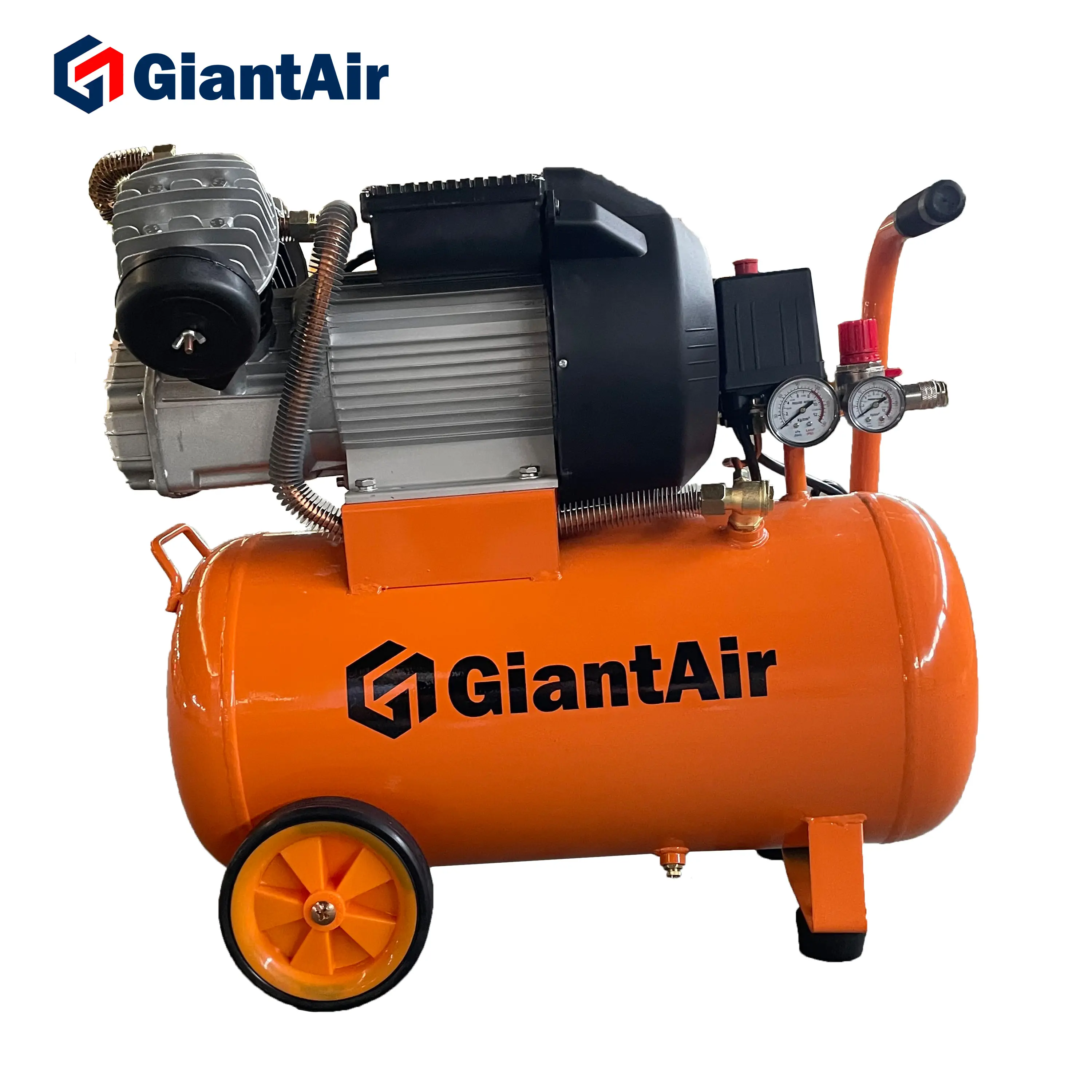 GiantAir 110v 60hz صغيرة ضاغط هواء صامت سيارة التلقائي 30 لتر خزان 3HP المحمولة مكبس ضاغط