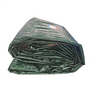 Bâche PE imperméable double face enduite haute qualité bleue résistante aux déchirures pour camions et couvertures de cargaison - Product Image 1