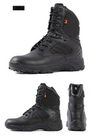Bottes tactiques antidérapantes et respirantes WANZHUO pour la chasse, l'entraînement en extérieur, chaussures de désert en cuir et daim camouflage à tige haute OEM