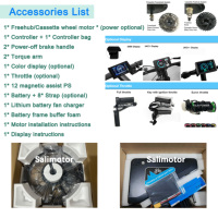 Kit de conversion de vélo électrique avec moteur à moyeu sans balais haute puissance 48V 52V 60V 72V 1000-2000W, batterie au lithium et accessoires