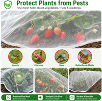 Filet anti-insectes, pour la protection du jardin, couverture légère pour jardin et rangs de culture, filet pour légumes et arbres fruitiers