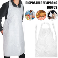 Tablier jetable en plastique HDPE LDPE imperméable et économique pour adultes