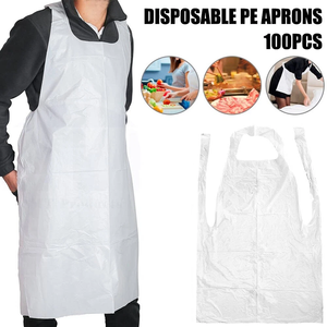 Tablier jetable en plastique HDPE LDPE imperméable et économique pour adultes - Product Image 5