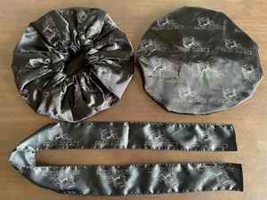 Bonnet de nuit en satin de soie doux personnalisé avec logo pour femme, double face, toutes saisons, ajustable, vente en gros - Product Image 2
