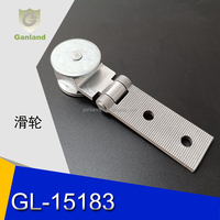Poulie latérale GL-15183 avec support à charnière rabattable, rouleau galvanisé pour rideau coulissant de remorque de camion