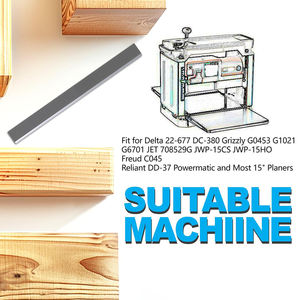 Ensemble de lames de construction HSS laminées W6 à haute productivité - Lames de <span class=keywords><strong>rabot</strong></span> et de dégauchisseuse de remplacement plus durables 0,75 kg 15x1x1/8 - Product Image 5