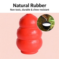 Jouet interactif en caoutchouc naturel pour chien, grande ouverture 3,5 cm, jouet à rembourrer, distributeur de friandises, jeu de dissimulation de nourriture, 10x6,5 cm