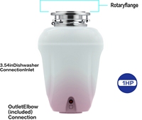 Broyeur de déchets alimentaires électrique domestique Javish JH-300B - Broyeur en acier inoxydable, moteur DC silencieux, 1 CV, garantie de 2 ans, fonctionnement continu