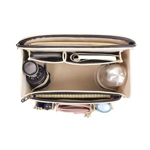 Vente en gros Sac à dos personnalisé léger Livre fourre-tout multi poches Sac cosmétique dans le sac Insert de sac à main Sacs à main Organisateurs de sacs à dos en feutre - Product Image 6