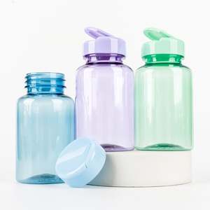 Colorful Transparent PET Capsule <b>Bottle</b> Pharmaceutical <b>Pill</b> Container With Screw Cap For Vitamin Supplement Packaging - Product Image 4