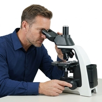 C-800 Trinocular Microscope 40-1000x Meets Laboratory Requirements