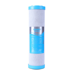 Cartouche filtrante en charbon actif fritté anti-incrustation à bouche plate de 10 pouces pour purificateurs d'eau domestiques - Product Image 1