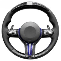 Volant sport en fibre de carbone personnalisé avec LED, compatible avec les modèles BMW F30 F32 F13 E46 E60 E90 M3 M4 M5 M6, améliore l'apparence de la voiture