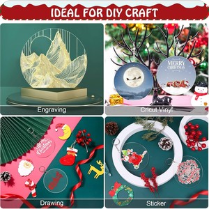 Disques ronds en acrylique transparent pour ornements de Noël à suspendre, porte-clés, et projets de bricolage DIY - Vente en gros fabricant - Product Image 4
