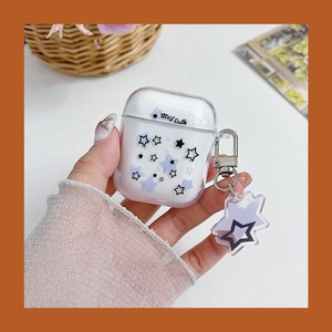 Funda blanda de coco de estrellas transparentes para <span class=keywords><strong>AirPods</strong></span> 4, funda para auriculares para <span class=keywords><strong>iPhone</strong></span> <span class=keywords><strong>Airpods</strong></span> Pro 1 2 3 4th Gen, funda protectora, llavero - Product Image 5