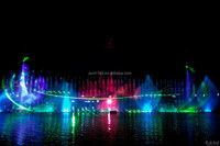 Fuentes de Agua Decorativas Personalizadas, Espectáculo de Fuentes Láser, Fuentes Musicales Danzantes Grandes para Exteriores con Luz Láser