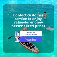 Tapis de gymnastique aquatique gonflable personnalisé et planche à pagaie Modèle 111 pour divertissement aquatique Bleu/Rose Personnalisation sur échantillon