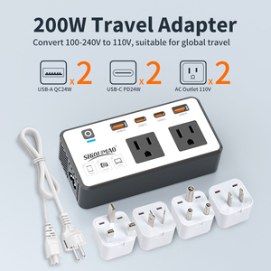 Kép USB travel <span class=keywords><strong>adapter</strong></span> 2 <span class=keywords><strong>AC</strong></span> ổ cắm phổ EU/UK/AU/nó cắm PC Chất liệu Power <span class=keywords><strong>Adapter</strong></span> cho du lịch quốc tế DC đầu ra - Product Image 2