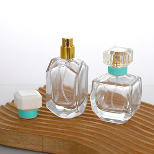 PremiumDesign Clear <b>Glass</b> <b>Empty</b> Perfume <b>Bottle</b> Press Spray Refillable Cosmetic Sample <b>Bottle</b> 30ml - Product Image 3