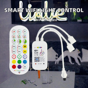 <span class=keywords><strong>Controller</strong></span> per Striscia LED WiFi con Assistente Vocale, <span class=keywords><strong>1</strong></span> Canale, Telecomando, Compatibile con Alexa e Google Assistant, Uscita 6A, Portata 15m, Durevole - Product Image 3