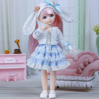 Poupée BJD de 30 cm, 22 articulations mobiles, maquillage 1/6, poupées à grands yeux 3D avec vêtements tendance pour filles, jouet DIY