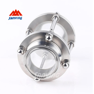 SS <span class=keywords><strong>Tri</strong></span> Clover 1.5 2 3 4 pouces Tubulaire Inline Sight Glass Sightglass Avec Pinces Joint Kit - Product Image 3