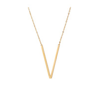 Collier en acier inoxydable avec initiale L, personnalisable, tendance, plaqué or, 18 pouces, accessoires coréens