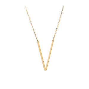 Collier en acier inoxydable avec initiale L, personnalisable, tendance, plaqué or, 18 pouces, accessoires coréens - Product Image 6