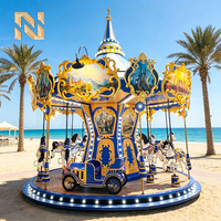 Manège mobile Nova Ride Merry Go Carousel, manège pour enfants monté sur remorque, CTD-16-ZC, 16 places, à vendre