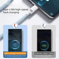 Câble tressé 3A PD 60W 1,5 m à charge rapide pour iPhone 15 Plus Samsung S24 Honor Ordinateur portable Batterie externe Outil de numérisation