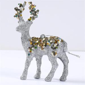 Pendentif de Noël en forme de cerf, ornement de Noël scintillant, décoration de luxe pour le Nouvel An 2024 - Product Image 6
