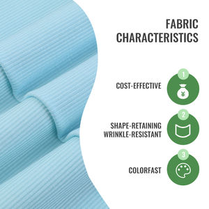 Tejido de punto elástico de alta elasticidad 2x2 4*2, 96% poliéster 4% spandex, 100% poliéster, aguja gruesa, elástico sólido DTY Rib para prendas textiles - Product Image 3