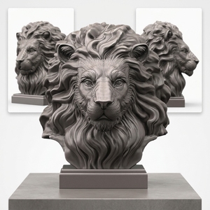 Service d'impression 3D sur mesure en métal SLM, statue de lion en acier inoxydable, sculpture artistique en alliage d'aluminium et de titane, pièces imprimées en 3D - Product Image 4