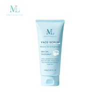 Private Label Sea Salt Coconut Gentle Brightening Facial Scrub Custom Logo Natural Face and Body Scrub