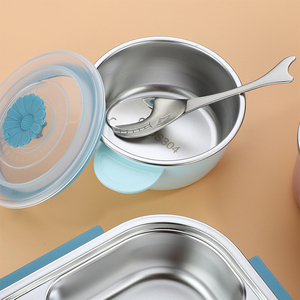 Hộp Cơm Trưa Cho Trẻ Em Bằng Thép Không Gỉ Chất Lượng Cao Với 3 Ngăn Hộp Cơm Bento Ngoài Trời Di Động Có Nắp Cho Trẻ Em - Product Image 3