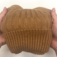 Bonnet côtelé en tricot avec revers, vierge, chaud pour l'hiver, unisexe, pour hommes et femmes, personnalisable avec logo brodé, marque privée, vente en gros