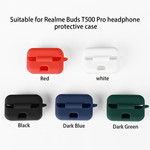 Funda de Silicona para Auriculares Realme Buds <span class=keywords><strong>T500</strong></span> <span class=keywords><strong>Pro</strong></span>, Carcasa para Auriculares Inalámbricos, Funda Protectora para Air Pods (Solo Funda Protectora) - Product Image 3