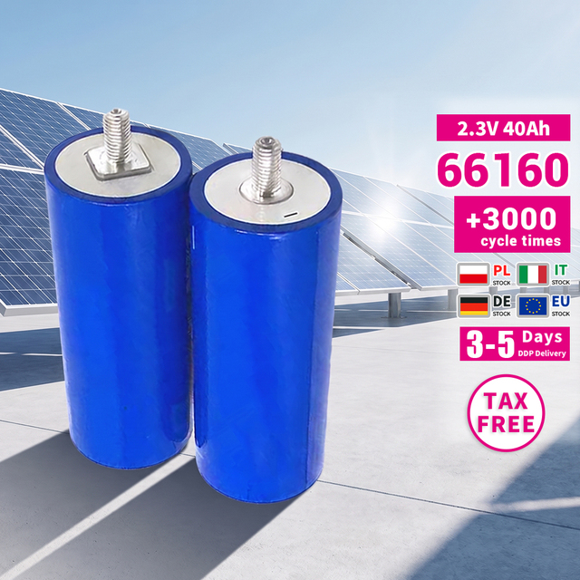Yinlong LTO 66160 Cylindrical Lithium Titanate Cell 2.3V 40Ah 3.2V 30000 Cycles Fast Charge LTO Battery for E-bike Golf Cart