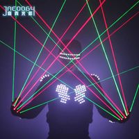 Faisceau de lumière laser vert rechargeable a mené des gants pour la partie de boîte de nuit de danse de salon