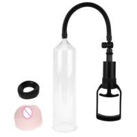Pompe à vide pour homme : Bulbe à presser, Cylindre transparent, Entrée souple, Libération rapide de la pression, Tube détachable et facile à nettoyer.