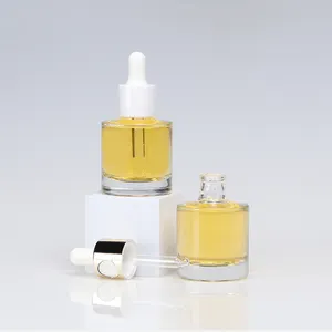 20Ml Huidverzorgingsglas Etherische Olietje Serum Glazen Druppelfles Met Krimp Nek Knoopdruppelaar