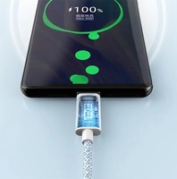 Câbles de données 1M 2M 3A 6A Type C vers USB-C 60W PD Charge rapide Câble USB tressé en nylon pour iPhone