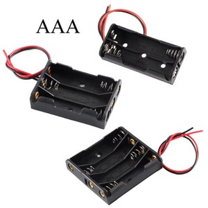 Plastica nera <span class=keywords><strong>2</strong></span>/3/4 Slot AAA scatola scatola della batteria porta 2x3x4x1.5V componenti elettronici contenitore - Product Image 1