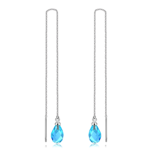 <span class=keywords><strong>LAMOON</strong></span> แฟชั่นอินเทรนด์โรสโกลด์สีเงินหลายสีคริสตัลหยดน้ำต่างหูโซ่ยาวผู้หญิงปาร์ตี้วันครบรอบ KC158-M - Product Image 5