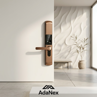 Cerradura de Puerta Inteligente de Lujo con Huella Dactilar, WiFi y Tarjeta de Memoria para Puertas de Acero/Vidrio/Aluminio/Madera y Aplicación Tuya