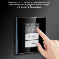 Interruptor Inteligente L8-HS Smart Life 10A de Vidrio, 3 Canales, LCD, WIFI Mesh, 5 en 1, Control Táctil, UE