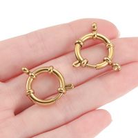 Fermoirs à ressort en acier inoxydable pour bijoux, fermoirs à ressort PVD plaqué or pour la fabrication de colliers et bracelets