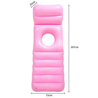 Matelas gonflable de grossesse en PVC floqué avec coussin pour le repos maternel